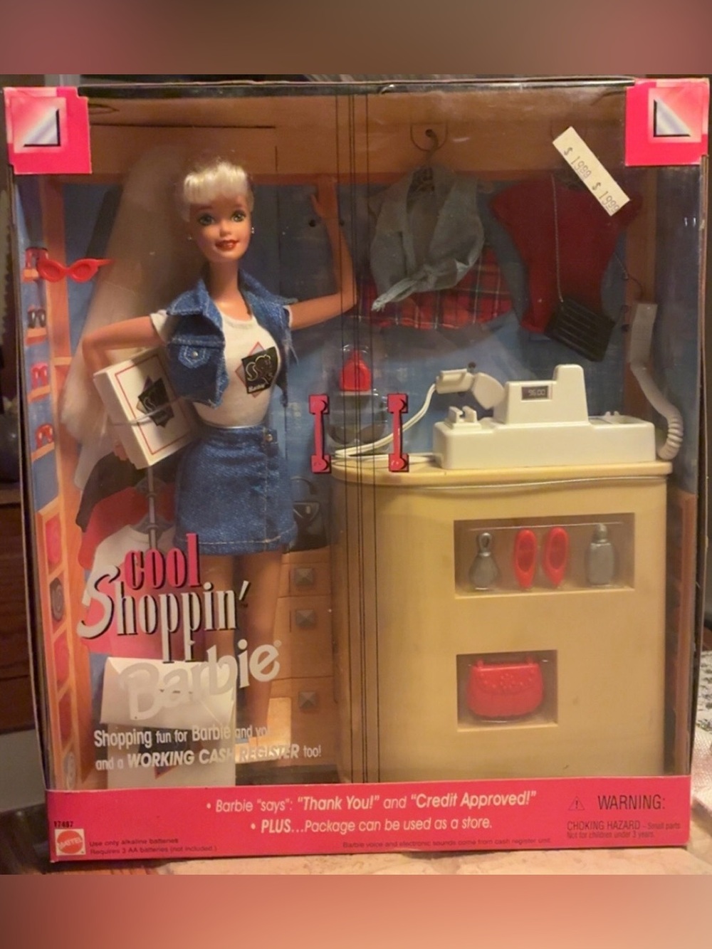 Vintage 1997 Cool Shoppin Barbie Doll Playset NIB Working Cash Register 17487